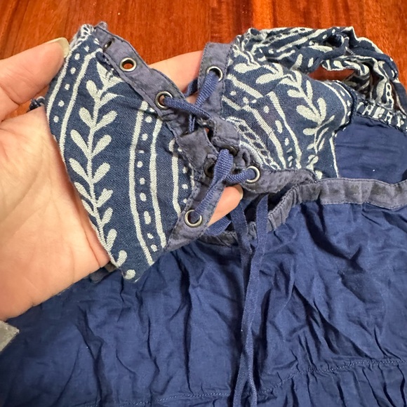 Free People Sleeveless tank top chevron/herringbone, chevron embroidered boho xs - Picture 8 of 11